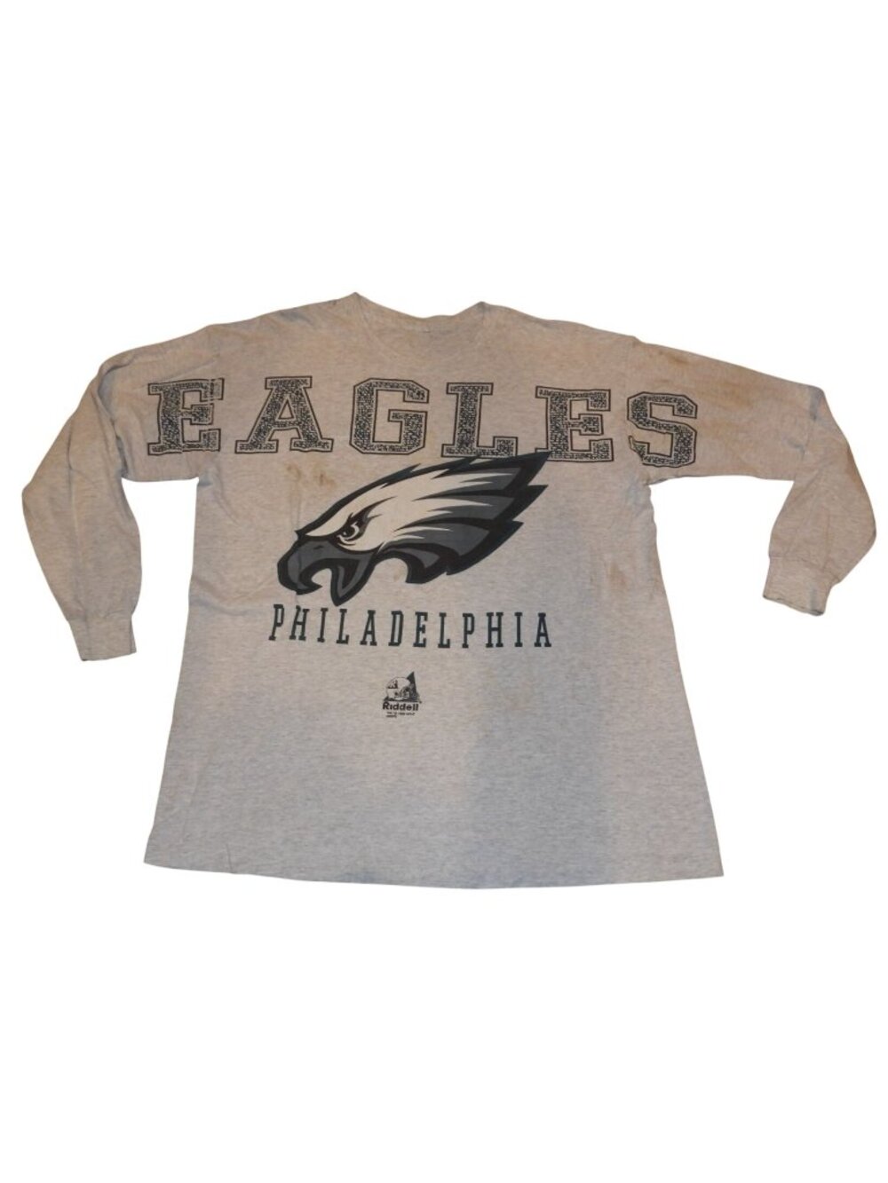 Vintage 1998 Philadelphia Eagles Riddell Spell Out Long Sleeve T-Shirt XL